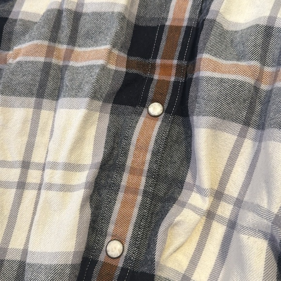 Women's Eddie Bauer Plus Size Plaid Snap Button Casual Shirt Size 2X - Picture 6 of 7